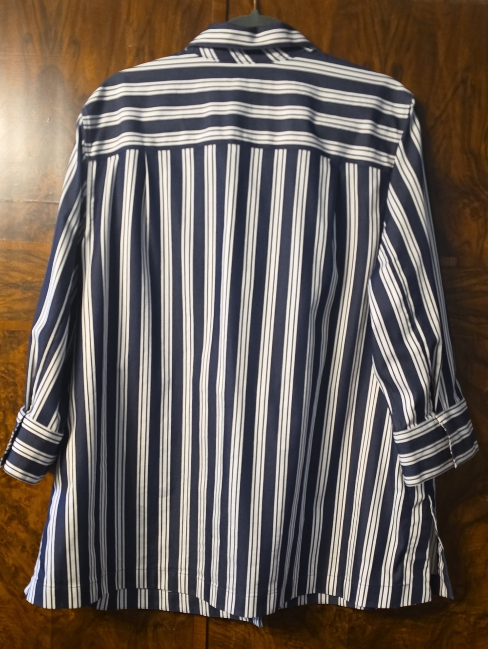 Chico's No Iron Striped Shirt Sz 3 - Picture 6 of 6